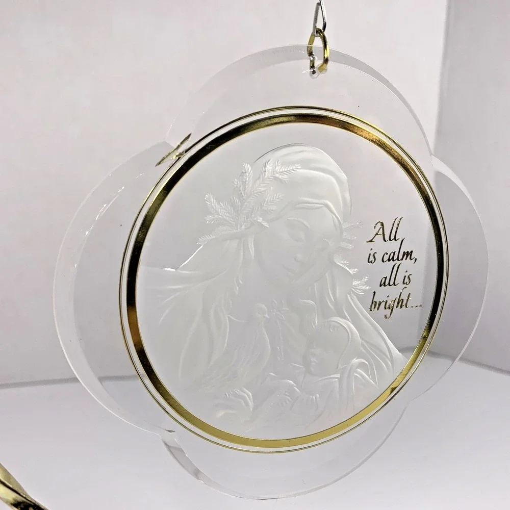 Hallmark‎ 1984 Keepsake Madonna and Child Acrylic Christmas Ornament